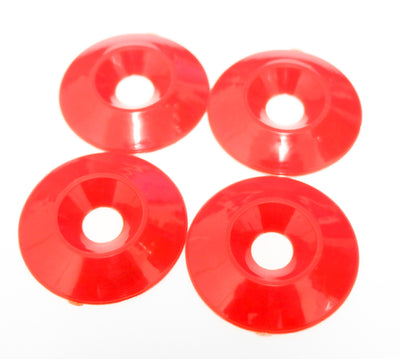 Nylon M8 x 32mm CSK Countersunk Lightweight Seat Washers Red