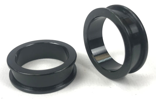 Pair of 25mm x 5mm Stub Axle Spacers (Black)